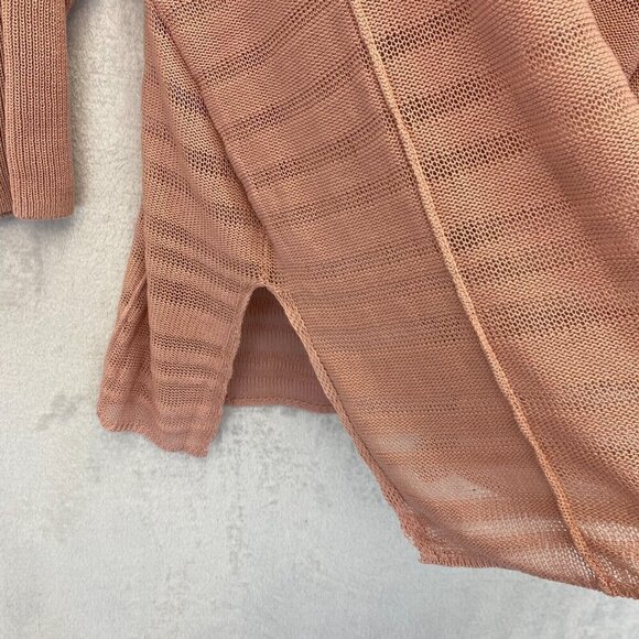 Andree by Unit Pink Oversized Sweater Size 1X Beach Dolman Sleeve Romantic Flowy - Picture 8 of 16